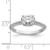 14KT White Gold East West (Holds 3/4 carat (7.1x5.4mm) Oval Center) 1/5 carat Diamond Semi-Mount Engagement Ring