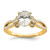 14KT Split Shank (Holds 1 carat (8.00x6.1mm) Oval Center) 1/6 carat Diamond Semi-Mount Engagement Ring