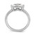 14KT White Gold East West (Holds 1 carat (10.5x5.6mm) Marquise Center) 1/4 carat Diamond Semi-Mount Engagement Ring