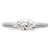 14KT White Gold East West (Holds 1 carat (10.5x5.6mm) Marquise Center) 1/4 carat Diamond Semi-Mount Engagement Ring