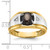 IBGoodman 10KT Two-tone Men's Polished Satin and Grooved Gemstone and Diamond Ring Mounting