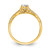 14KT Criss-Cross (Holds 3/8 carat Round Center) 1/4 carat Diamond Semi-mount Engagement Ring