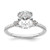 14KT White Gold (Holds 1.5 carat (9.2x6.9mm) Oval Center) 1/5 carat Diamond Semi-Mount Engagement Ring