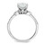 14KT White Gold (Holds 1.5 carat (9.2x6.9mm) Oval Center) 1/5 carat Diamond Semi-Mount Engagement Ring