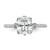 14KT White Gold (Holds 1.5 carat (9.2x6.9mm) Oval Center) 1/5 carat Diamond Semi-Mount Engagement Ring