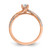 14KT Rose Gold By-Pass (Holds 1/3 carat (4.5mm) Round Center) 1/6 carat Diamond Semi-mount Engagement Ring