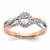 14KT Two-tone Oval Halo Diamond Semi-Mount Engagement Ring