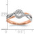 14KT Two-tone Oval Halo Diamond Semi-Mount Engagement Ring