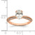 14KT Rose Gold (Holds 1 carat (7.6x5.7mm) Oval Center) 1/4 carat Diamond Semi-Mount Engagement Ring