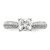 14KT White Gold (Holds 3/4 carat (5.4mm) Cushion Center) 1/5 carat Diamond Semi-Mount Engagement Ring