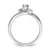 14KT White Gold By-Pass (Holds 1/4 carat (4.1mm) Round Center) 1/4 carat Diamond Semi-mount Engagement Ring