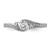 14KT White Gold By-Pass (Holds 1/4 carat (4.1mm) Round Center) 1/4 carat Diamond Semi-mount Engagement Ring
