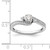 14KT White Gold By-Pass (Holds 1/4 carat (4.1mm) Round Center) 1/4 carat Diamond Semi-mount Engagement Ring