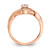 14KT Rose Gold Criss-Cross (Holds 1/3 carat (4.5mm) Round Center) 1/6 carat Diamond Semi-mount Engagement Ring