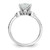 14KT White Gold (Holds 2 carat (7.6mm) Cushion Center) 1/4 carat Diamond Semi-Mount Engagement Ring