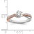 14KT White and Rose Gold By-Pass (Holds 1/2 carat (5.2mm) Round Center) 1/5 carat Diamond Semi-mount Engagement Ring
