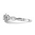 14KT White Gold Halo Twist Design (Holds 3/8 carat (4.6mm) Round Center) 1/4 carat Diamond Semi-mount Engagement Ring