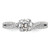 14KT White Gold Criss-Cross (Holds 3/4 carat (5.8mm) Round Center) 1/5 carat Diamond Semi-Mount Engagement Ring