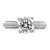 14KT White Gold (Holds 2 carat (8.2mm) Round Center) 1/4 carat Diamond Semi-Mount Engagement Ring