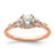 14KT Rose Gold (Holds 3/4 carat (5.8mm) Round Center) 1/5 carat Marquise Diamond Semi-Mount Engagement Ring