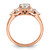 14KT Rose Gold (Holds 3/4 carat (5.8mm) Round Center) 1/5 carat Marquise Diamond Semi-Mount Engagement Ring