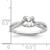 14KT White Gold Criss-Cross (Holds 3/4 carat (5.4mm) Cushion Center) 1/5 carat Diamond Semi-Mount Engagement Ring
