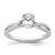 14KT White Gold Criss-Cross (Holds 3/4 carat (7.1x5.4mm) Oval Center) 1/5 carat Diamond Semi-Mount Engagement Ring