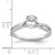 14KT White Gold Criss-Cross (Holds 3/4 carat (7.1x5.4mm) Oval Center) 1/5 carat Diamond Semi-Mount Engagement Ring