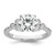 14KT White Gold (Holds 2 carat (8.2mm) Round Center) 1/3 carat Diamond Semi-mount Engagement Ring