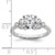 14KT White Gold (Holds 2 carat (8.2mm) Round Center) 1/3 carat Diamond Semi-mount Engagement Ring