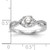 14KT White Gold Criss-Cross (Holds 1/2 carat (5.2mm) Round Center) 1/4 carat Diamond Semi-mount Engagement Ring