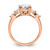 14KT Rose Gold (Holds 1 carat (6.5mm) Round Center) 1/5 carat Marquise Diamond Semi-Mount Engagement Ring