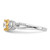 14KT Two-tone Criss-Cross (Holds 1 carat (5.5mm) Princess Center) 1/4 carat Diamond Semi-Mount Engagement Ring