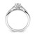 14KT White Gold Criss-Cross (Holds 1/3 carat (4.5mm) Round Center) 1/5 carat Diamond Semi-mount Engagement Ring
