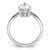 14KT White Gold Asymmetric (Holds 1.5 carat (10x6.4mm) Pear Center) 1/5 carat Diamond Semi-Mount Engagement Ring