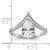 14KT White Gold Asymmetric (Holds 1.5 carat (10x6.4mm) Pear Center) 1/5 carat Diamond Semi-Mount Engagement Ring