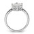 14KT White Gold Asymmetric (Holds 1.5 carat (7.00x6.9mm) Cushion Center) 1/5 carat Diamond Semi-Mount Engagement Ring