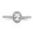 14KT White Gold Halo Plus (Holds 1/2 carat (6x4mm) Oval Center) 1/4 carat Diamond Semi-mount Engagement Ring