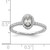14KT White Gold Halo Plus (Holds 1/2 carat (6x4mm) Oval Center) 1/4 carat Diamond Semi-mount Engagement Ring