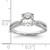 14KT White Gold Criss-Cross (Holds 1 carat (8.00x6.1mm) Oval Center) 1/5 carat Diamond Semi-Mount Engagement Ring