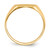 14KT 13.0x11.5mm Open Back Mens Signet Ring