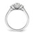 14KT White Gold 3-Stone Plus (Holds 1/2 carat (5.2mm) Round Center) Includes 1/4 carat tw. Side Stones Semi-Mount Engagement Ring