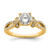 14KT Split Shank (Holds 1 carat (6.5mm) Round Center) 1/6 carat Diamond Semi-Mount Engagement Ring