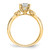 14KT Split Shank (Holds 1 carat (6.5mm) Round Center) 1/6 carat Diamond Semi-Mount Engagement Ring