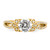 14KT Split Shank (Holds 1 carat (6.5mm) Round Center) 1/6 carat Diamond Semi-Mount Engagement Ring