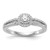 14KT White Gold Halo Plus (Holds 1/4 carat (4.00mm) Round Center) 1/5 carat Diamond Semi-Mount Engagement Ring