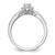 14KT White Gold Halo Plus (Holds 1/4 carat (4.00mm) Round Center) 1/5 carat Diamond Semi-Mount Engagement Ring