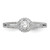14KT White Gold Halo Plus (Holds 1/4 carat (4.00mm) Round Center) 1/5 carat Diamond Semi-Mount Engagement Ring