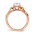 14KT Rose Gold (Holds 1 carat (5.5mm) Princess Center) 1/4 carat Diamond Semi-Mount Engagement Ring