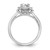 14KT White Gold Halo Peg Set 1/4 carat Diamond Semi-Mount Engagement Ring